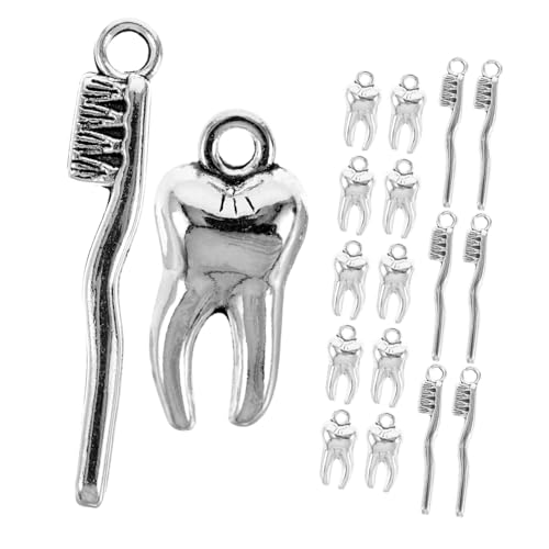 KOMBIUDA 20st Zahnanhänger Schmuck Handwerk Charme Schmuckmaterial Selber Machen Charme Für Schmuck Charms Zum Basteln Von Schmuck Charme Halskettenverzierung DIY Charme Silver Metall KOMBIUDA 20st Zahnanhänger Schmuck Handwerk Charme Schmuckmaterial Selber Machen Charme Für Schmuck Charms Zum Basteln Von Schmuck Charme Halskettenverzierung DIY Charme Silver Metall von KOMBIUDA