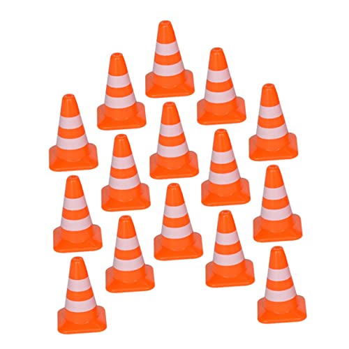 KOMBIUDA Material Road Cone Zeichen 21 Stücke Mini Für Spielzeug Simulation Roadblock Für Kinder Spielen von KOMBIUDA