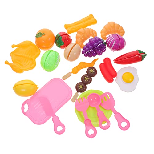 KOMBIUDA Helle Realistische Spielküche Zubehör 23pcs Kinder Obst Gemüse Schneiden Spielzeug Pädagogisches Zubehör KOMBIUDA Helle Realistische Spielküche Zubehör 23pcs Kinder Obst Gemüse Schneiden Spielzeug Pädagogisches Zubehör von KOMBIUDA