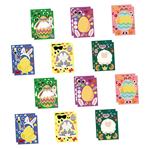 KOMBIUDA 24 Blätter Puzzle-Aufkleber Osterdeko Dekorative Festival-Aufkleber Ostern Für Kinder KOMBIUDA 24 Blätter Puzzle-Aufkleber Osterdeko Dekorative Festival-Aufkleber Ostern Für Kinder von KOMBIUDA