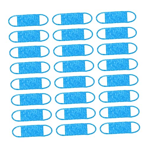 KOMBIUDA 24 STK Mini-Maske bastelset basteln für Children Toys bastelzeug kindertag Miniatur-Maskenstütze Puppenhausmaske für Puppenmaske Stoff Blue von KOMBIUDA