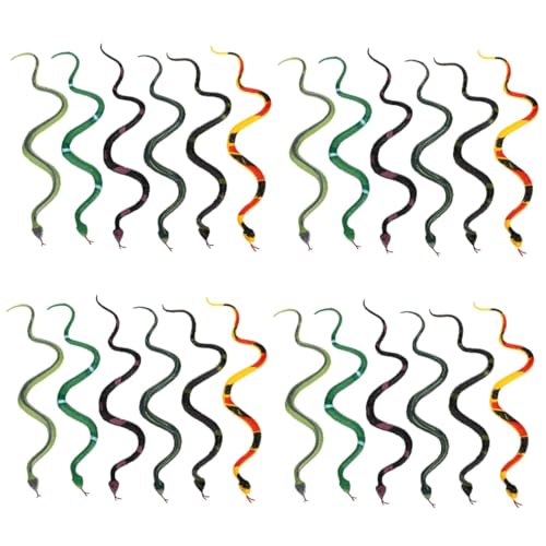 KOMBIUDA 4sets Realistische Gefälschte Schlange Spielzeug Lebensechte Schlange Figuren Home Decor Halloween Party Zubehör 6 Stücke * 4 von KOMBIUDA
