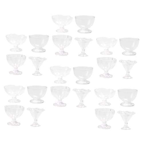 KOMBIUDA 24 Stück Eiscreme Tassenmodell winzig Miniatur Eisbecher im Maßstab 1:12 Mini-Trinkbecher Mini-Cup-Modell Puppenhaus-Eisbecher Mini-Tasse Mini-Lebensmittelbehälter-Modell PVC von KOMBIUDA