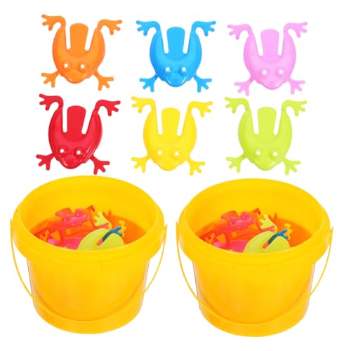 KOMBIUDA 24 Stück Frosch Plüsch Tiere Mini interaktives Party für Fingerdruck- Frogs Hüpfendes Froschspielzeug springen Frösche Plastik von KOMBIUDA