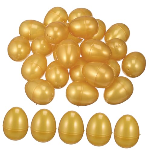 KOMBIUDA 24 Stück Goldene Plastikeier zum Befüllen Kreative Verpackungsbox für Süßigkeiten und Wiederverwendbare Lotteriekugeln für Partys und Feiern KOMBIUDA 24 Stück Goldene Plastikeier zum Befüllen Kreative Verpackungsbox für Süßigkeiten und Wiederverwendbare Lotteriekugeln für Partys und Feiern von KOMBIUDA