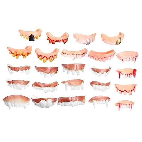 KOMBIUDA 24 Stück Halloween-zahnersatz Zahn-edelstein-kit Gummi Gefälscht Vampirzähne Halloween-kostüm-zahnersatz Scherzen Halloween Falsche Zähne Halloween -Dekorationen Zahnpasta PVC KOMBIUDA 24 Stück Halloween-zahnersatz Zahn-edelstein-kit Gummi Gefälscht Vampirzähne Halloween-kostüm-zahnersatz Scherzen Halloween Falsche Zähne Halloween -Dekorationen Zahnpasta PVC von KOMBIUDA