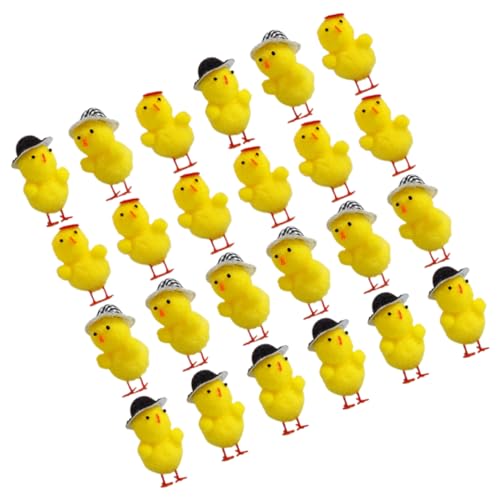 KOMBIUDA 24 Stück Küken-Ornament Dekoration Knuddelig Gefülltes Hähnchen Plüsch Ausgestopft Für Mädchen Osterküken Fuzzy Küken Ostern -Huhn-stofftier Osterhuhn Schaum Yellow von KOMBIUDA