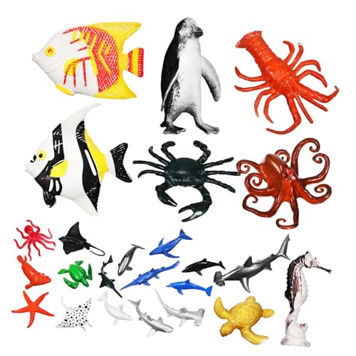 KOMBIUDA -Teilige Mini-Meerestierfiguren Künstliche Fische Winzige Plastiktiere für Spielen und Pädagogisches Lernen von KOMBIUDA