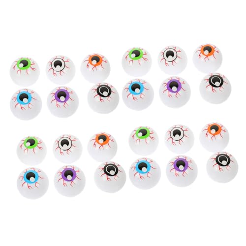 KOMBIUDA 24 Stück Teiliges Halloween Augäpfel Hohl Bunt Leichte Gruselige Deko für Party Halloween Requisiten Diy Bastelbedarf für Innen Außen von KOMBIUDA