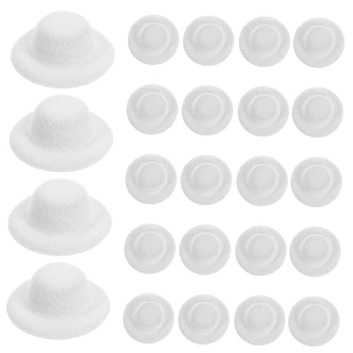KOMBIUDA 24 Stück Teiliges Mini Filz Top Hat Kleine Miniatur Hüte für Bastelprojekte Vielseitige Puppenaccessoires Filzmaterial Langlebig für Weihnachtsfeiern Hochzeiten Geburtstage und von KOMBIUDA