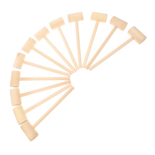 KOMBIUDA 24 Stück Teiliges Mini Holzhammer Robuste Holzmallets für Schokoladenknacken Bastelprojekte und Kreative Spiele für Fördert Koordination und Kreativität von KOMBIUDA