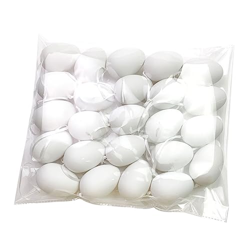 KOMBIUDA 24St Graffiti DIY Eier Fülleier Eier für Hühner Brei Eier Eierbecher Eier easter egg decoration easter toys gefälschte ostereier selber machen Ostern DIY gefälschtes Ei Schaum Weiß von KOMBIUDA