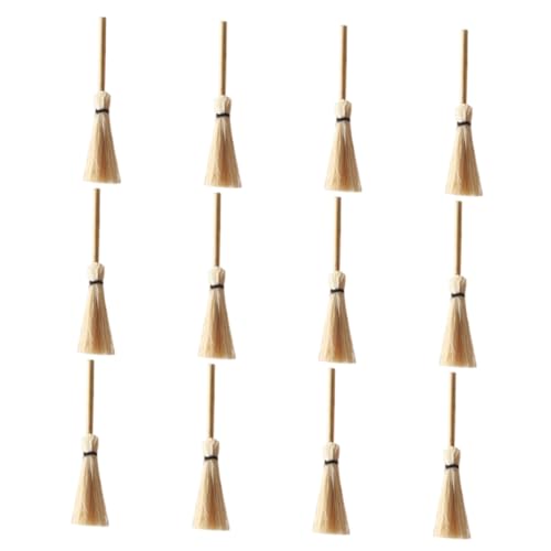 KOMBIUDA 24St Mini-Besen für kinderspielzeug The Craft Requisiten Toys Weißes mach es mini Besen Handwerk Mikro-Landschaftsbesen-Ornament natürlicher Bambus von KOMBIUDA