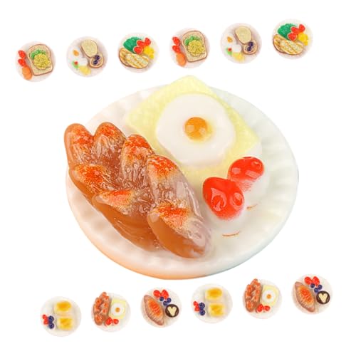 KOMBIUDA 24St Simuliertes Lebensmittelspielzeug Puppe Bausatz Miniatur Bausätze Tiere Dollhouse Accessories Dollhouse zubehör Mini Spiel Essen Mini-Snack Mini-Küchenszenendekor Harz von KOMBIUDA