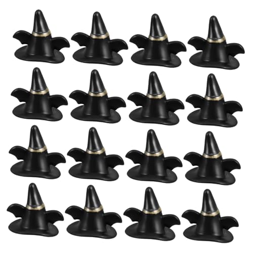 KOMBIUDA 24 Stück Miniaturhüte Aus Kunststoff Schwarze Bastelhüte Ornamente Für Puppenhaus Dekoration Halloween-partyzubehör KOMBIUDA 24 Stück Miniaturhüte Aus Kunststoff Schwarze Bastelhüte Ornamente Für Puppenhaus Dekoration Halloween-partyzubehör von KOMBIUDA