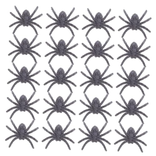 KOMBIUDA 25 Stück Halloween Spinnen Deko Realistische Haarige Plastikspinnen Flockige Taranteln Gruselige Tierimitate Für Innen Außen Party Geisterhaus Atmosphäre von KOMBIUDA
