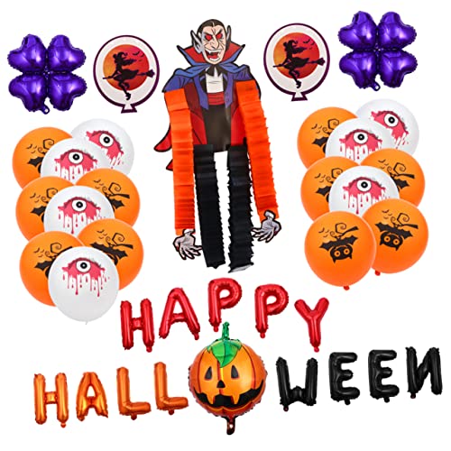 KOMBIUDA 25-teiliges Set Fröhlicher Halloween-ballon Halloween -dekorationen Halloween-folienballon Aluminium -filmballons Fröhliches Halloween-banner Halloween-latexballon Aluminiumfolie KOMBIUDA 25-teiliges Set Fröhlicher Halloween-ballon Halloween -dekorationen Halloween-folienballon Aluminium -filmballons Fröhliches Halloween-banner Halloween-latexballon Aluminiumfolie von KOMBIUDA