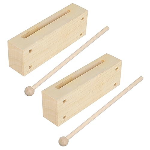KOMBIUDA 2Sätze Holz Schlaginstrumente Rhythmussticks für Musikunterricht Robuste und Sichere Holzinstrumente mit Resonanten Klängen für Erwachsene von KOMBIUDA