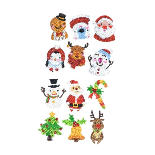 KOMBIUDA 2St Aufkleber weihnachtsdeko Christmas Decorations Dekoration Weihnachten klebepunkte Weihnachts Deke Cartoon-Malerei- weihnachtsmalerei verzierung DIY-Material Harzbohrer von KOMBIUDA