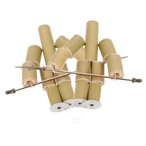 KOMBIUDA 2St Bambusmann interaktives Interactive Toys geburtstagsmitgebsl playmobilhauser Langlebiges Toys -Kit Bambushandwerk Desktop-Spielspielzeug Green von KOMBIUDA