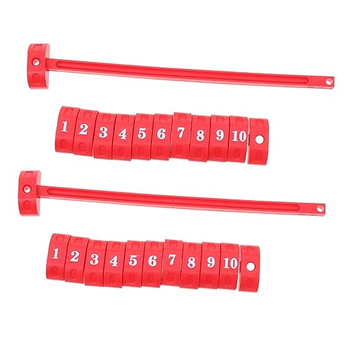 KOMBIUDA 2St Boot Torschütze Schiedsrichter-Punkteblock Anzeigetafeln Sportband Punktzahl Spiel Partituren Scoreboard Tischfußball-Accessoire Punktemarker Torhüter im Fußball Plastik rot von KOMBIUDA