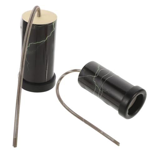 KOMBIUDA 2St -Soundeffektinstrument musikspielzeug Trommel schütteln Kick-Drum-Mikrofon remo Vibraslap Schallröhren Drumstick-Vitrine Klangbad-Instrumente Trommelfedern Holz von KOMBIUDA