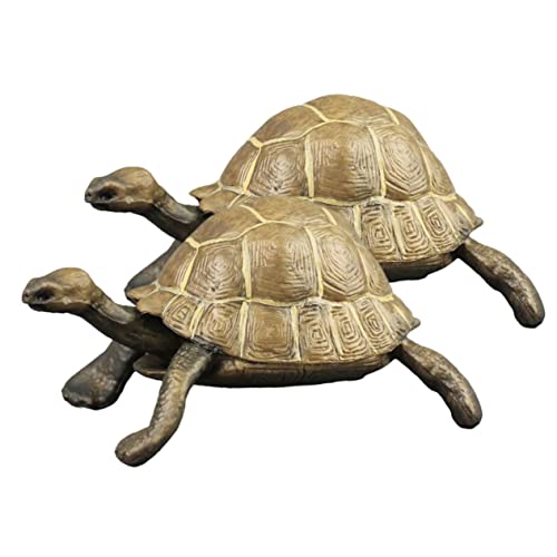 KOMBIUDA 2St simulierte Schildkröte Schildkrötentisch wild lebende Figuren weihachtsgeschenk weichnachtsgeschke Schildkrötenfiguren aus Kunststoff Schildkrötenmodell Meerestiere PVC Brown von KOMBIUDA