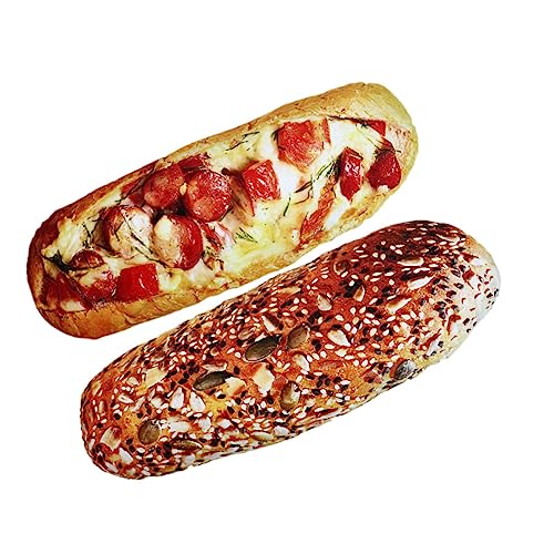 KOMBIUDA 2St simuliertes Brotkissen Schlafzimmer Chaps brötchentoaster spielwaren draußen Toy Plüschpuppe lustige Essenskissen Heimkissen Kissen Heimdekoration PP Baumwolle von KOMBIUDA