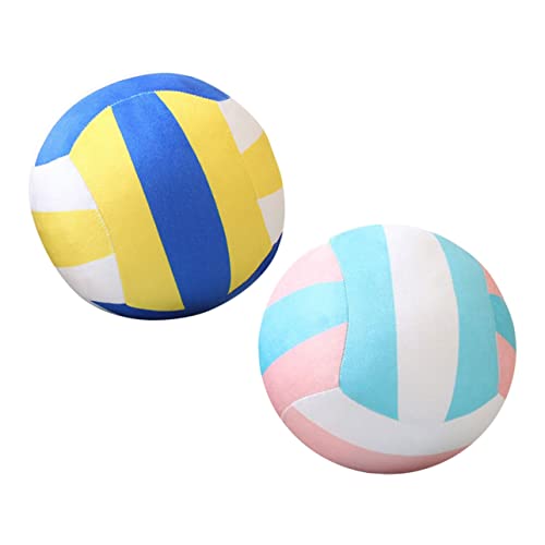 KOMBIUDA 2er Satz Volleyball-plüschtier Für Mädchenzimmerdeko Partygeschenk Heimornament Mit Pp-Baumwolle Gefüllt Weich Und Bequem von KOMBIUDA