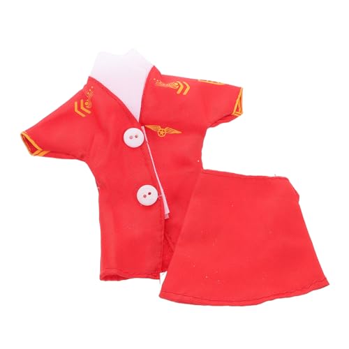 KOMBIUDA 2er Set Puppen Kostüme Zubehör Für Flugbegleiter Für Stewardess-kostüm Flugbegleiterin Kostüm Für Stewardess Kostüm Stewardess-zubehör Flugzeugkostüm Rot Stoff KOMBIUDA 2er Set Puppen Kostüme Zubehör Für Flugbegleiter Für Stewardess-kostüm Flugbegleiterin Kostüm Für Stewardess Kostüm Stewardess-zubehör Flugzeugkostüm Rot Stoff von KOMBIUDA