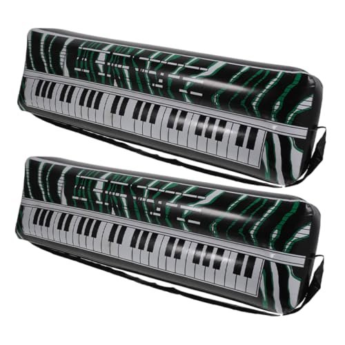 KOMBIUDA Aufblasbares Keyboard Klavierspielzeug für Kinder sicheres PVC-Material interaktives Musikinstrument für Partys Tanzflächen-Requisiten von KOMBIUDA