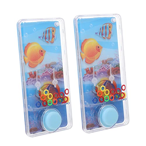 KOMBIUDA 2st Ferrule -wassermaschine Wasser Aus Der Hand Mit Wasserring Wasserring-Spiel Handheld-Spiele Handspielgerät Tragbares Wasserspiel Wurfring Blue Plastik von KOMBIUDA