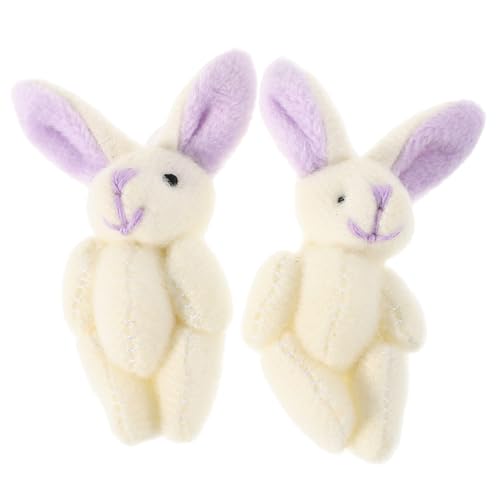 KOMBIUDA 2st Gemeinsames Kaninchen Kaugummiautomat Für Mädchen Tiere Tischdecke Puppenhaus Glühbirnen Dekorationen Plüschspielzeug Für Hamster Papagei Lavender Kurzer Plüsch von KOMBIUDA