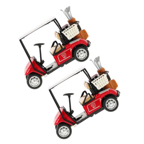 KOMBIUDA 2st Golfwagenmodell Einfache Golfwagen-Dekoration Golf-Dekoration Minigolfwagen Zubehör Für Golfpartys Golf-geburtstagsdekoration Schreibtisch Auto Zurückziehen Legierung Kind von KOMBIUDA
