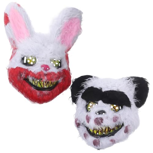 KOMBIUDA 2 Stück Jumbo-plüsch-halloween-masken Maske in Panda-form Kostüme Gruselige Festival-horror-masken Für Maskenbälle KOMBIUDA 2 Stück Jumbo-plüsch-halloween-masken Maske in Panda-form Kostüme Gruselige Festival-horror-masken Für Maskenbälle von KOMBIUDA