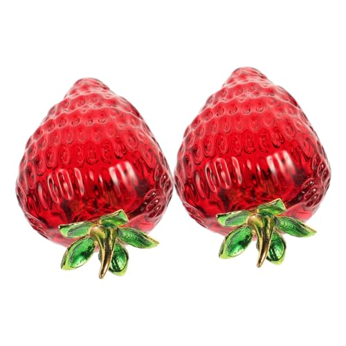 KOMBIUDA 2 Stück Dekorative Erdbeere Aus Kristall Obstornament Für Den Tisch Eleganter Europäischer Stil KOMBIUDA 2 Stück Dekorative Erdbeere Aus Kristall Obstornament Für Den Tisch Eleganter Europäischer Stil von KOMBIUDA