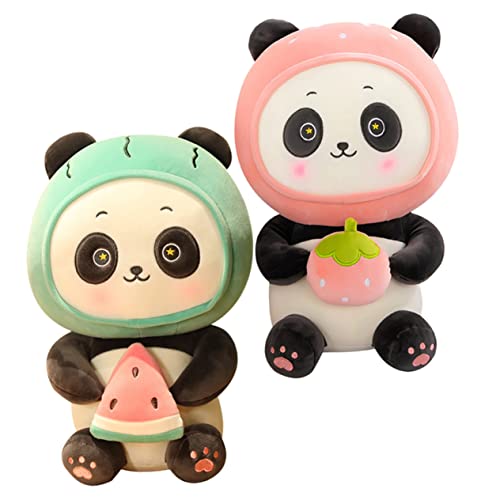 KOMBIUDA Plüschtier Obstpanda-Design 2er Satz Kinderplüschtier Weiches Füllmaterial Verarbeitung Cartoon-Aussehen Sofa-Ornament KOMBIUDA Plüschtier Obstpanda-Design 2er Satz Kinderplüschtier Weiches Füllmaterial Verarbeitung Cartoon-Aussehen Sofa-Ornament von KOMBIUDA