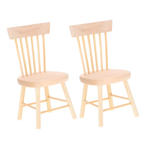 KOMBIUDA 2st Puppenstubenstuhl Zubehör Winzige Modellmöbel Sessel Spielstuhl Ergonomisch Kindermöbel Anzeige Protokoll Miniaturstühle Accessoires Und Möbel Kissen Sitz Beige Hölzern KOMBIUDA 2st Puppenstubenstuhl Zubehör Winzige Modellmöbel Sessel Spielstuhl Ergonomisch Kindermöbel Anzeige Protokoll Miniaturstühle Accessoires Und Möbel Kissen Sitz Beige Hölzern von KOMBIUDA