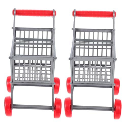 KOMBIUDA 2st Simulierter Warenkorb Vorgeben Zappeln Künstliche Trolleys Simulierte Supermarktkarren Mini-einkaufswagen Simulationswagen Gefälschte Supermarktwagen Abs von KOMBIUDA