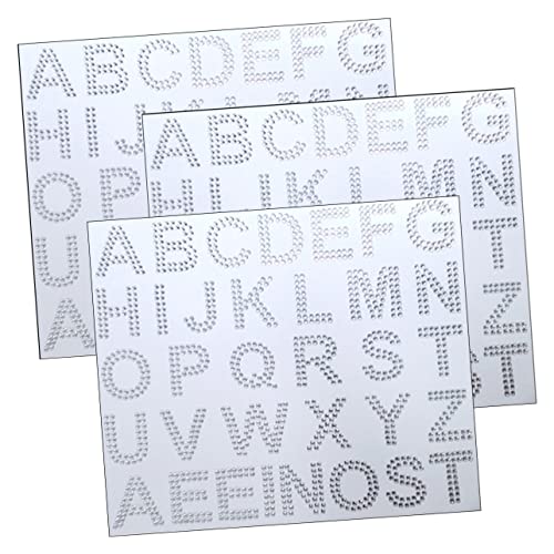 KOMBIUDA 3 Blätter Strass-Aufkleber Schmucksteine gems Strassbesatz Glitzersteinchen Textilaufkleber zarte Glitzersticker Mantel Versorgung künstliches Diamantdekor DIY-Handwerk Acryl Weiß von KOMBIUDA