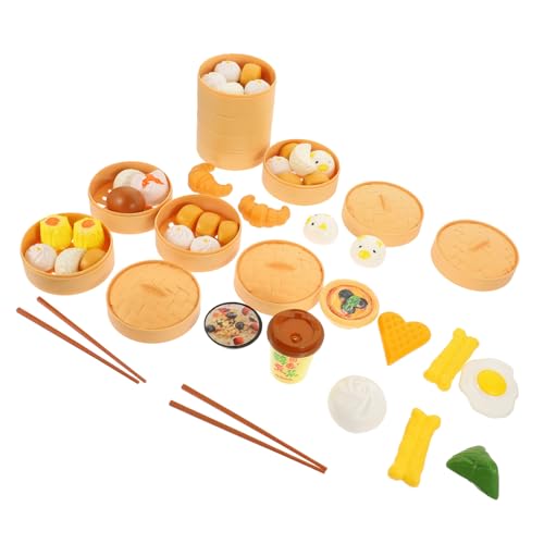 KOMBIUDA 3 Dampfbrötchen-Set Kinderküche Sensory Play Besteckset Geschirrset Vorgetäuscht Essen Spielset Plastik Colorful KOMBIUDA 3 Dampfbrötchen-Set Kinderküche Sensory Play Besteckset Geschirrset Vorgetäuscht Essen Spielset Plastik Colorful von KOMBIUDA