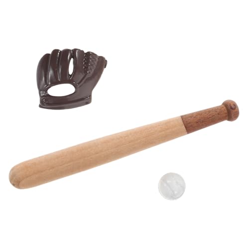 KOMBIUDA 3 Sätze Mini Baseball Bat Dollhouse Sportmodell mit Ball und Handschuh Realistische Miniatur Baseballausrüstung für Sammler DIY Bastelprojekte Platzsparendes Design KOMBIUDA 3 Sätze Mini Baseball Bat Dollhouse Sportmodell mit Ball und Handschuh Realistische Miniatur Baseballausrüstung für Sammler DIY Bastelprojekte Platzsparendes Design von KOMBIUDA