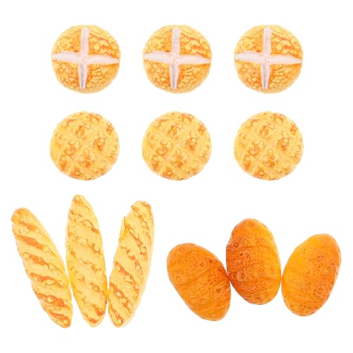 KOMBIUDA 3 Sätze Miniatur Brot Modell aus Resin für Puppenhaus Dekoration Lifelike für Kreative Rollenspiele Teile pro Set für Küchen Accessoires von KOMBIUDA
