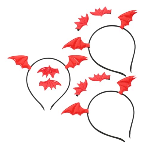 KOMBIUDA 3 Satz Halloween Fledermaus Haarreif und Haarclip Festliche Kostümaccessoires für Cosplay und Halloween Feiern Leicht und Komfortabel für Gruppenoutfits und Veranstaltungen von KOMBIUDA