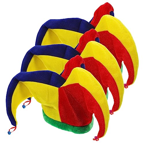 KOMBIUDA 3 Stück Clownhut mit Glocken Farbenfrohes Kostümzubehör für Karneval Halloween und Feierlichkeiten KOMBIUDA 3 Stück Clownhut mit Glocken Farbenfrohes Kostümzubehör für Karneval Halloween und Feierlichkeiten von KOMBIUDA