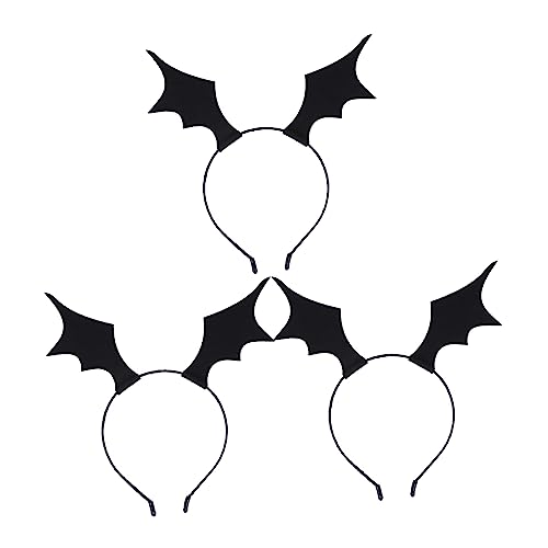KOMBIUDA 3 Stück Halloween Haarreif mit Schwarzen Fledermausflügeln Leichtes Flexibles Stirnband für Damen und Kopfschmuck für Halloween Karneval und Festtagsfeiern KOMBIUDA 3 Stück Halloween Haarreif mit Schwarzen Fledermausflügeln Leichtes Flexibles Stirnband für Damen und Kopfschmuck für Halloween Karneval und Festtagsfeiern von KOMBIUDA