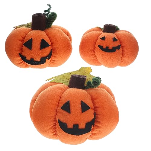 KOMBIUDA 3stücke Teiliges Set Von Kleinen Dekorativen Kürbissen Für Halloween Kunsthandwerk Für Stimmungsvolle Dekorationen Schlafzimmer Büro Und von KOMBIUDA