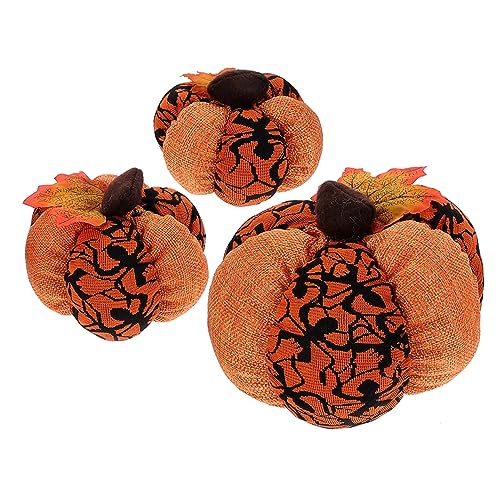 KOMBIUDA 3 Stück Halloween-Kürbis-Fotografie-Requisiten hoch Fälschung drinnen hängend Ornamente Halloween Pumpkin halloweenkürbis Kürbisse Modell gefälschte Kürbisse stützen PP Baumwolle von KOMBIUDA