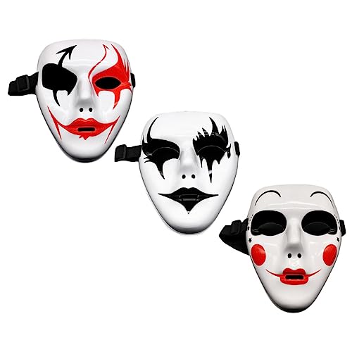 KOMBIUDA 3 Stück Handbemalte Halloween Cosplay Masken für Bühne und Party Einzigartige Theater und Maskerade Accessoires Vielseitig für Kostüm und Fancy Dress Anlässe KOMBIUDA 3 Stück Handbemalte Halloween Cosplay Masken für Bühne und Party Einzigartige Theater und Maskerade Accessoires Vielseitig für Kostüm und Fancy Dress Anlässe von KOMBIUDA