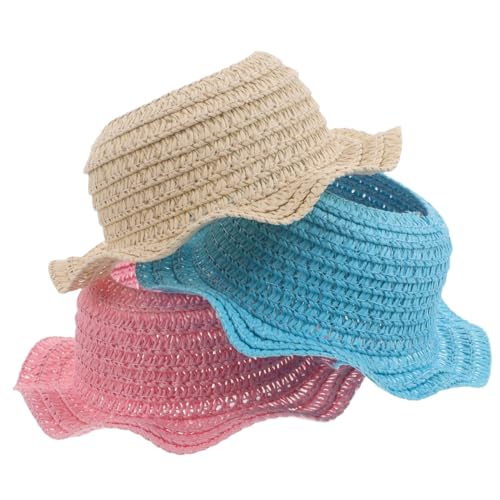 KOMBIUDA 3 Stück Handgefertigte Gehäkelte Sonnenhüte für Puppen Miniatur Straw Hats für DIY Bastelprojekte als Kostümzubehör für Puppenoutfits KOMBIUDA 3 Stück Handgefertigte Gehäkelte Sonnenhüte für Puppen Miniatur Straw Hats für DIY Bastelprojekte als Kostümzubehör für Puppenoutfits von KOMBIUDA